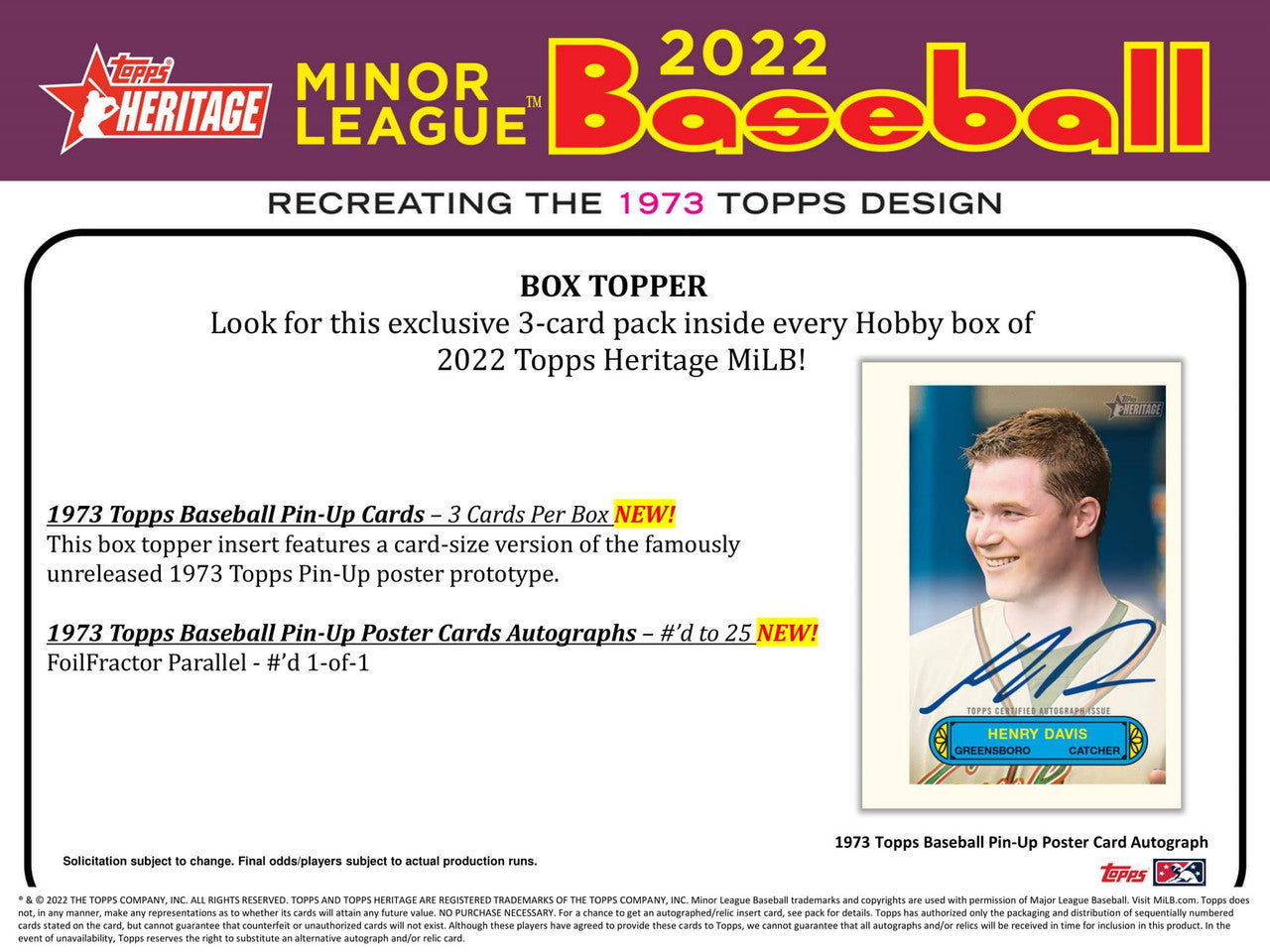 2022 Topps Heritage Minor League Baseball Box