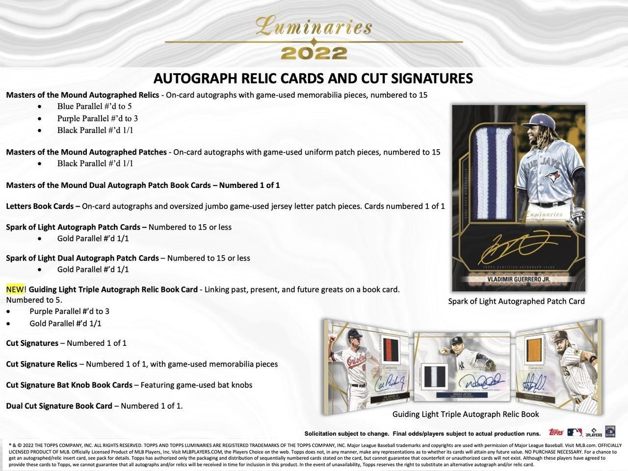 2022 Topps Luminaries Baseball Hobby Box
