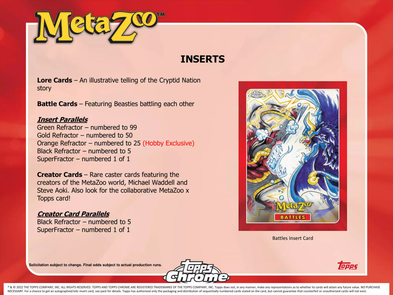 2022 Topps Chrome MetaZoo Hobby Box