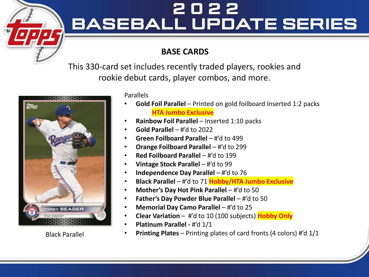 2022 Topps Update Baseball Hobby Box