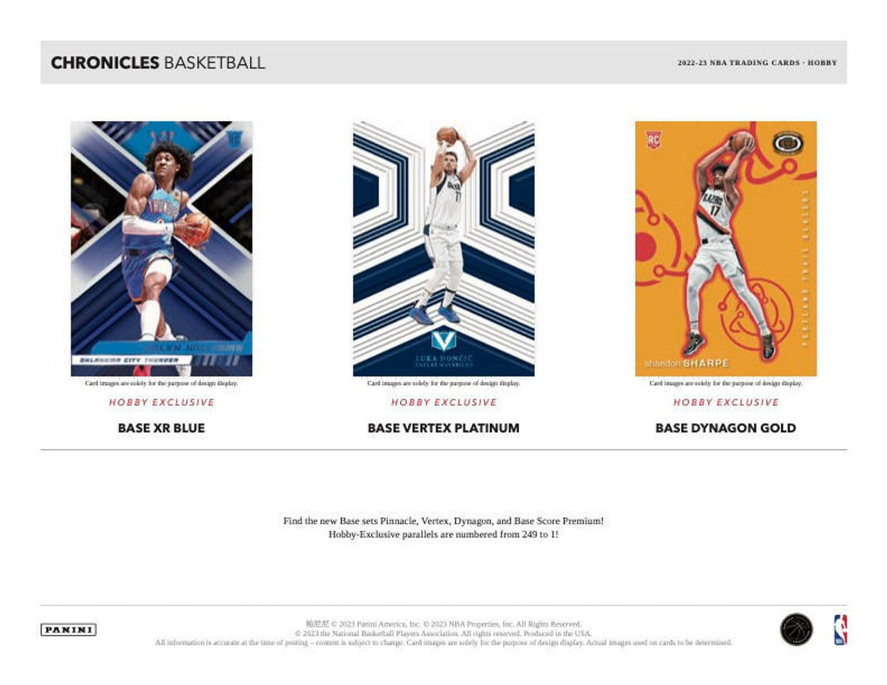 2022/23 Panini Chronicles Basketball NBA Hobby Box