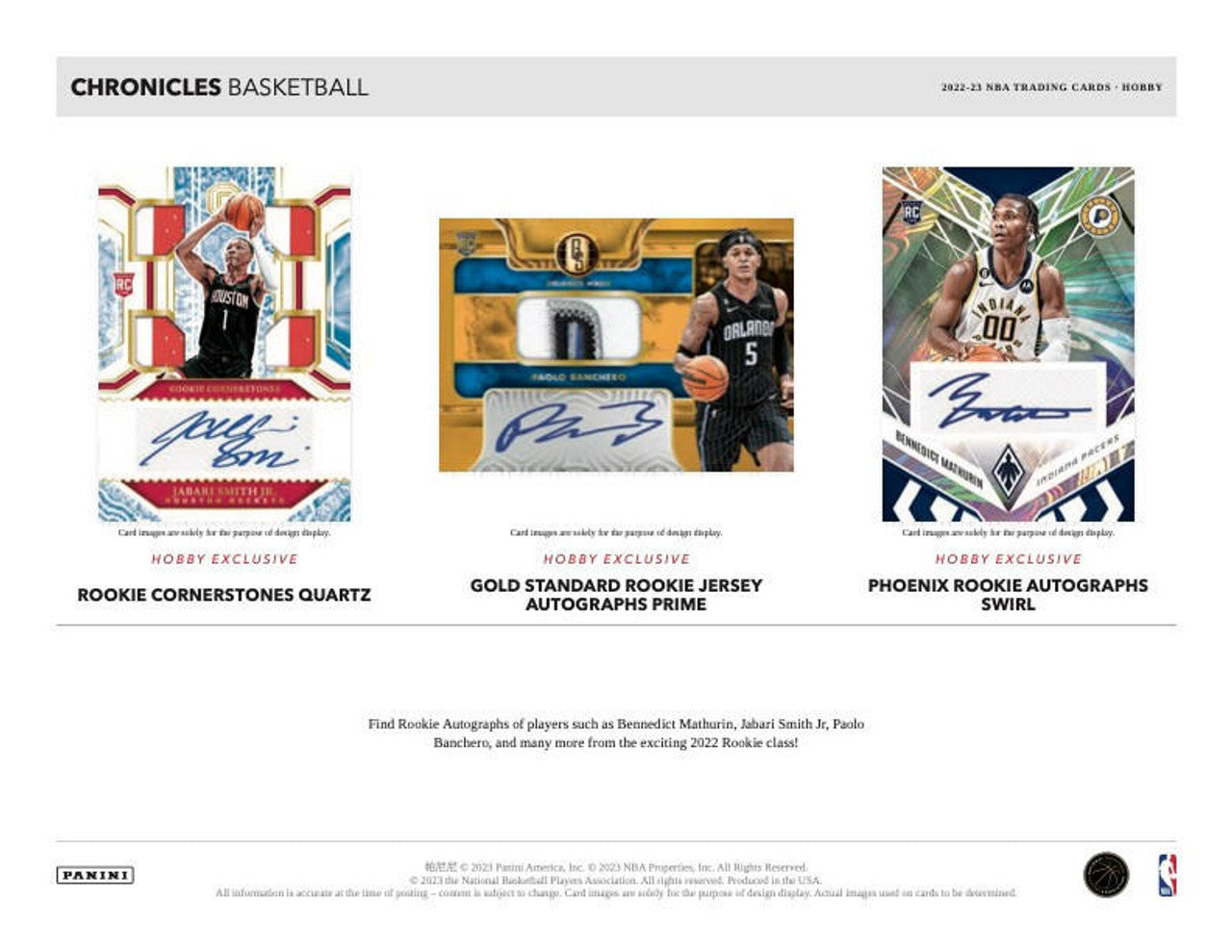 2022/23 Panini Chronicles Basketball NBA Hobby Box