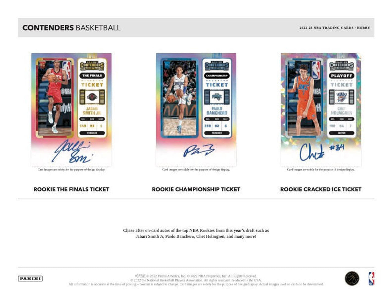 2022/23 Panini Contenders Basketball Hobby Box