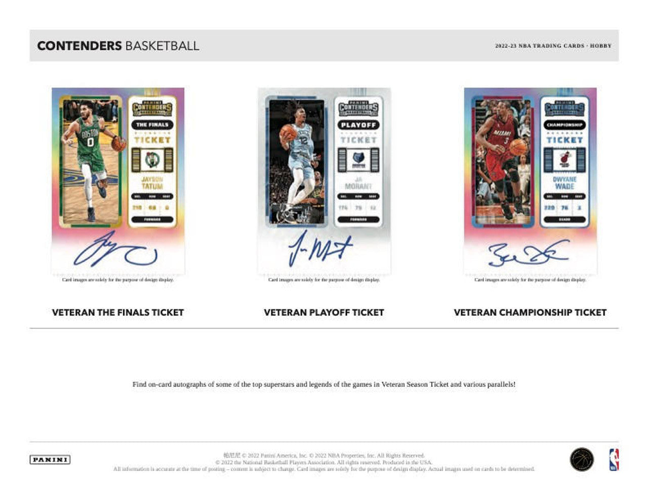 2022/23 Panini Contenders Basketball Hobby Box