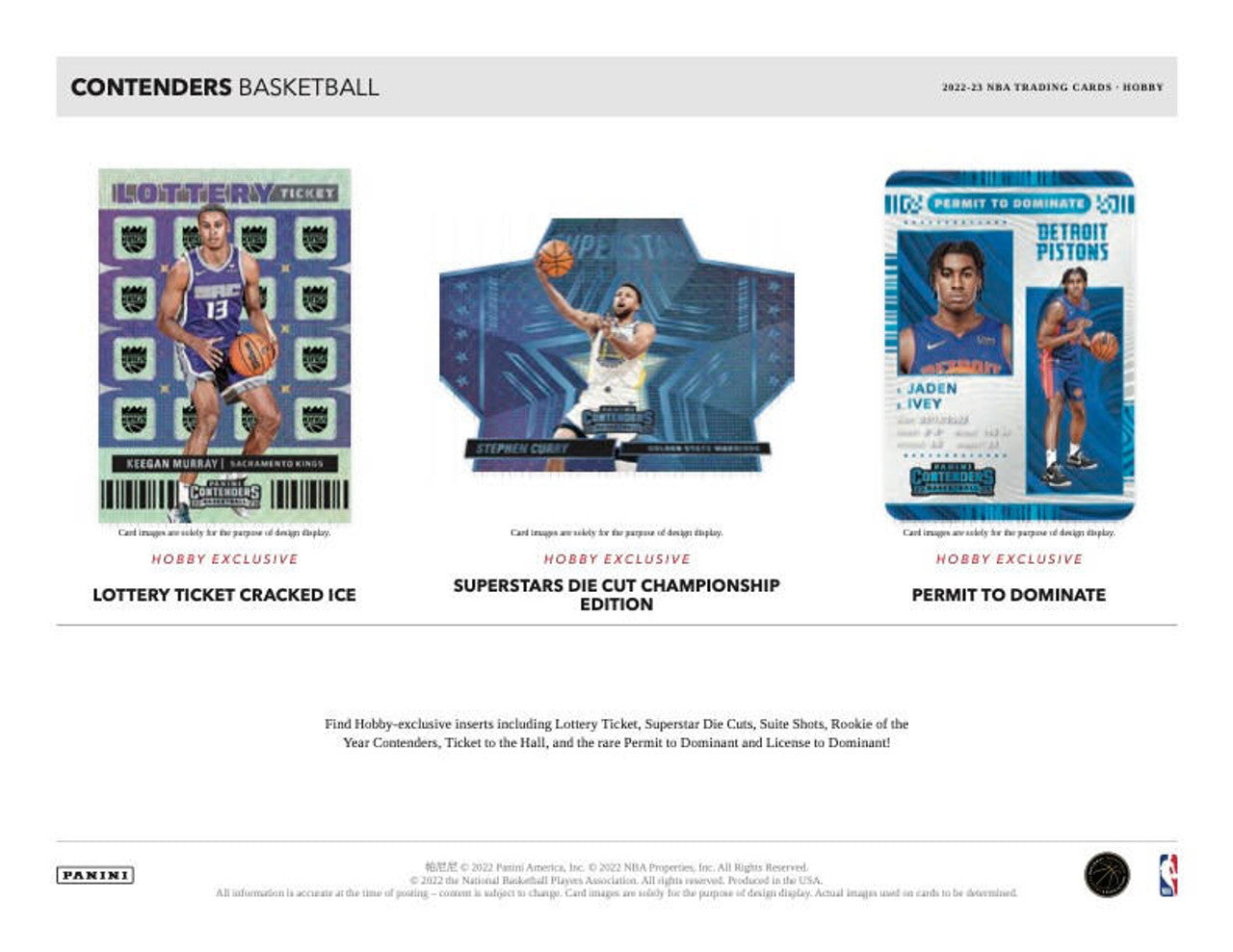 2022/23 Panini Contenders Basketball Hobby Box