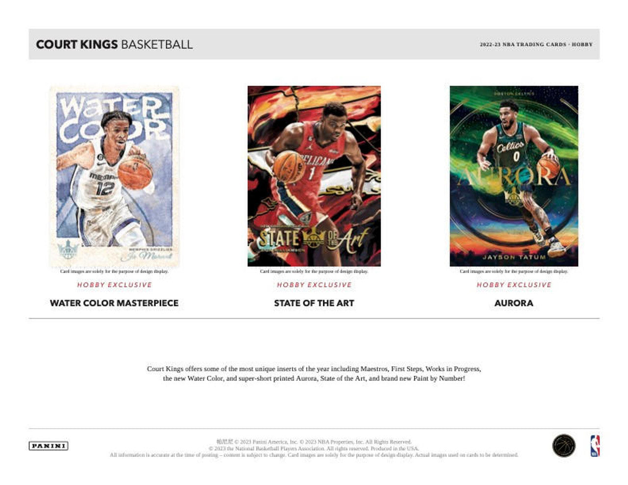2022/23 Panini Court Kings Basketball Hobby Box