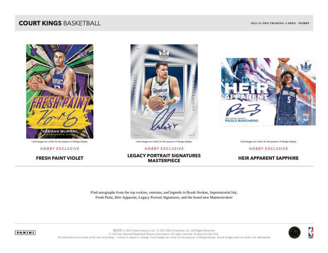 2022/23 Panini Court Kings Basketball Hobby Box