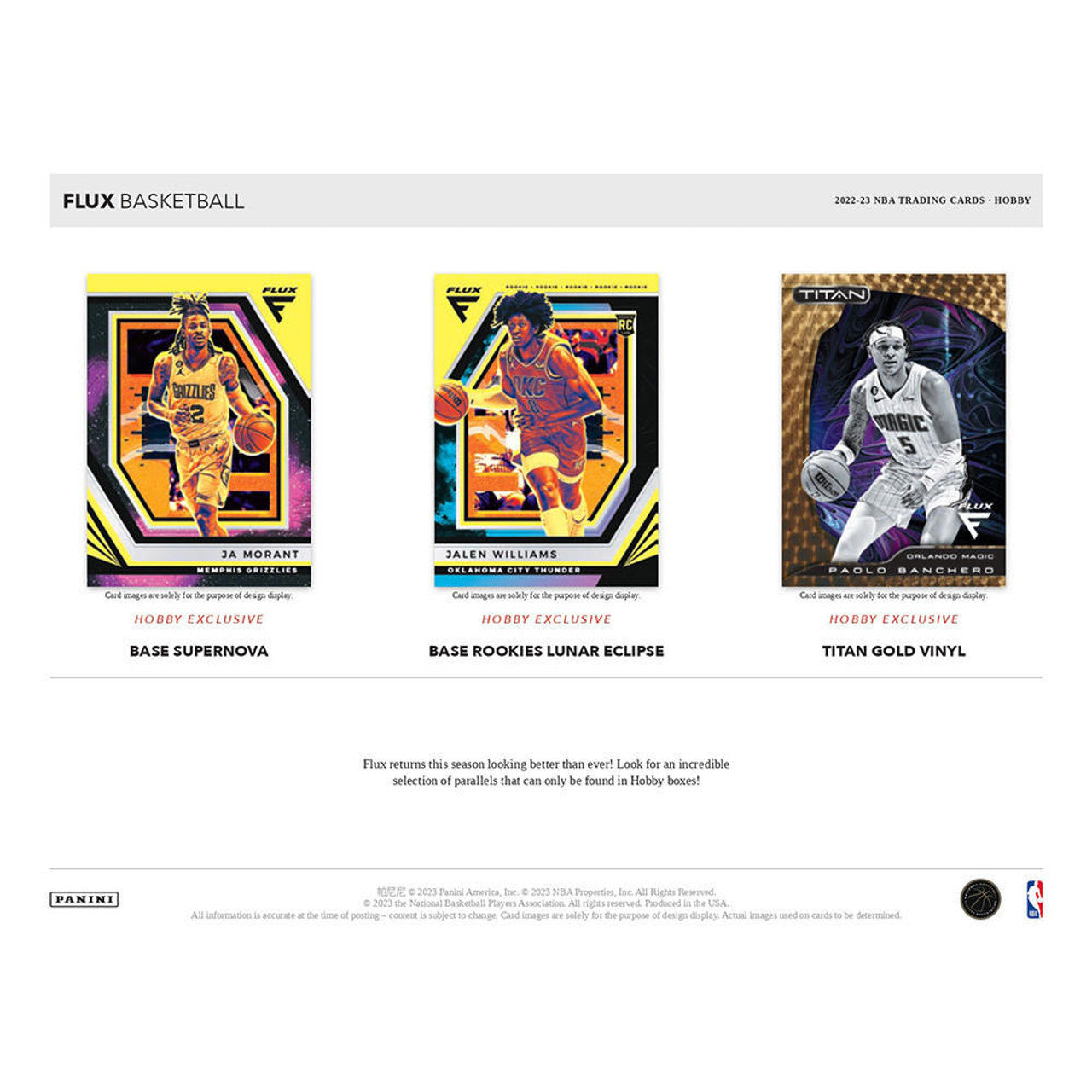 2022/23 Panini Flux Basketball Hobby Box