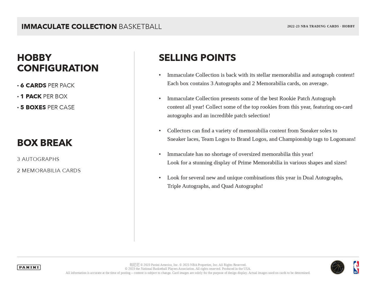 2022/23 Panini Immaculate Basketball Hobby Case (5)