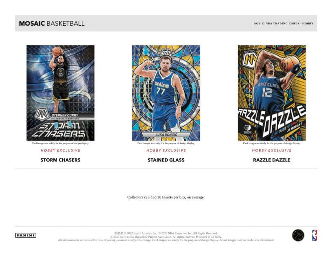 2022/23 Panini Mosaic Basketball Hobby Box