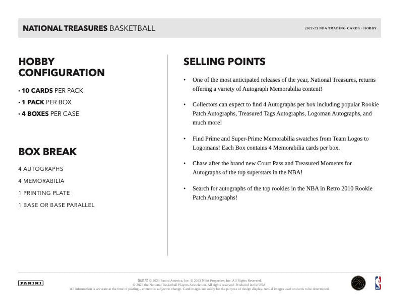 2022/23 Panini National Treasures Basketball Hobby Case (4)