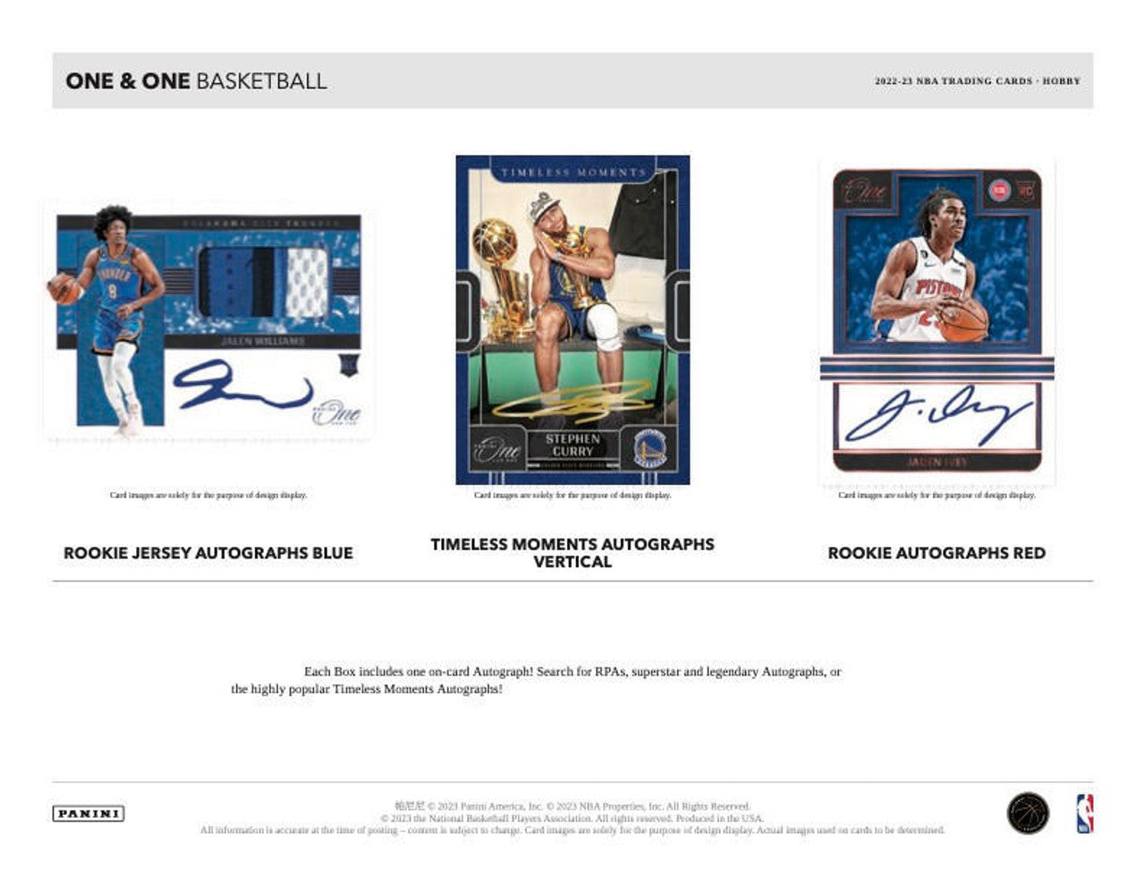 2022/23 Panini One & One Basketball Hobby Box