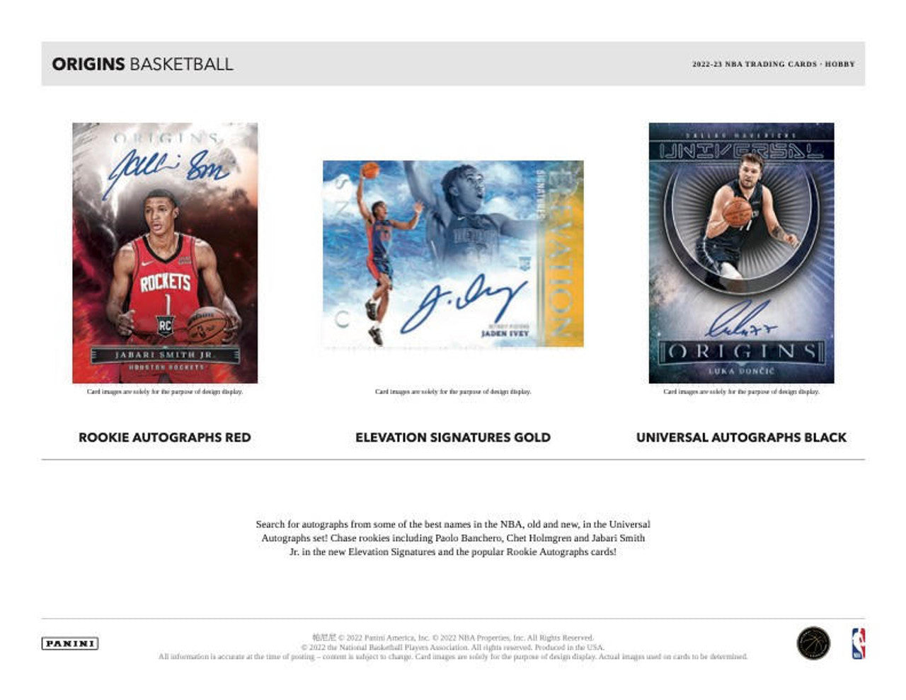 2022/23 Panini Origins Basketball Hobby Box