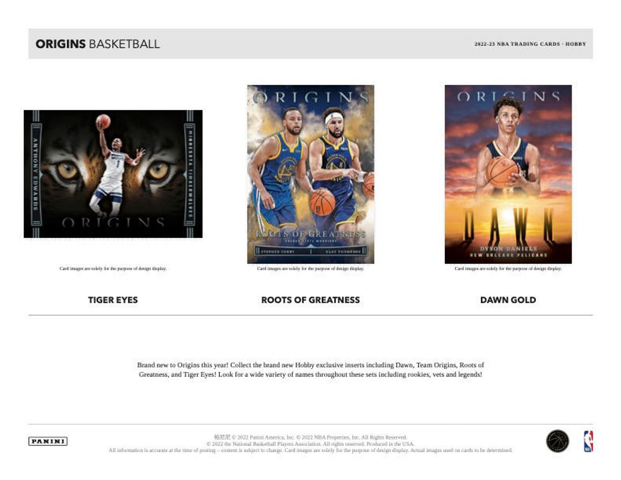 2022/23 Panini Origins Basketball Hobby Box