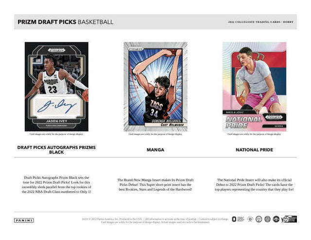 2022/23 Panini Prizm Draft Picks Basketball Hobby Box