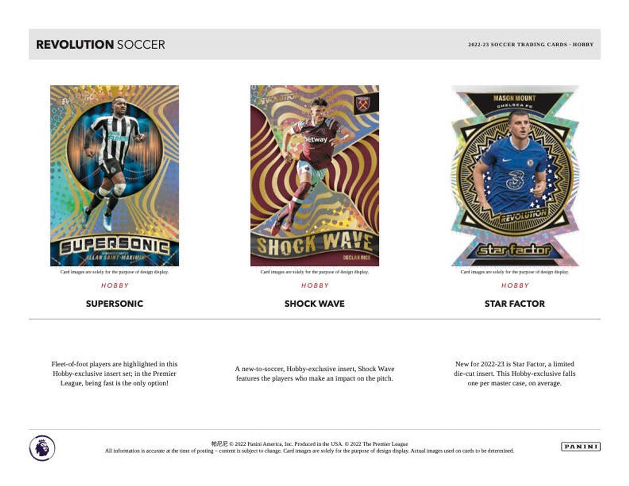 2022/23 Panini Revolution Premier League Soccer Hobby Box