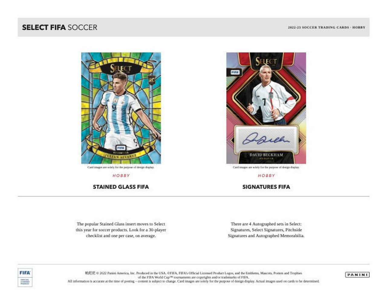 2022/23 Panini Select FIFA Soccer Hobby Box