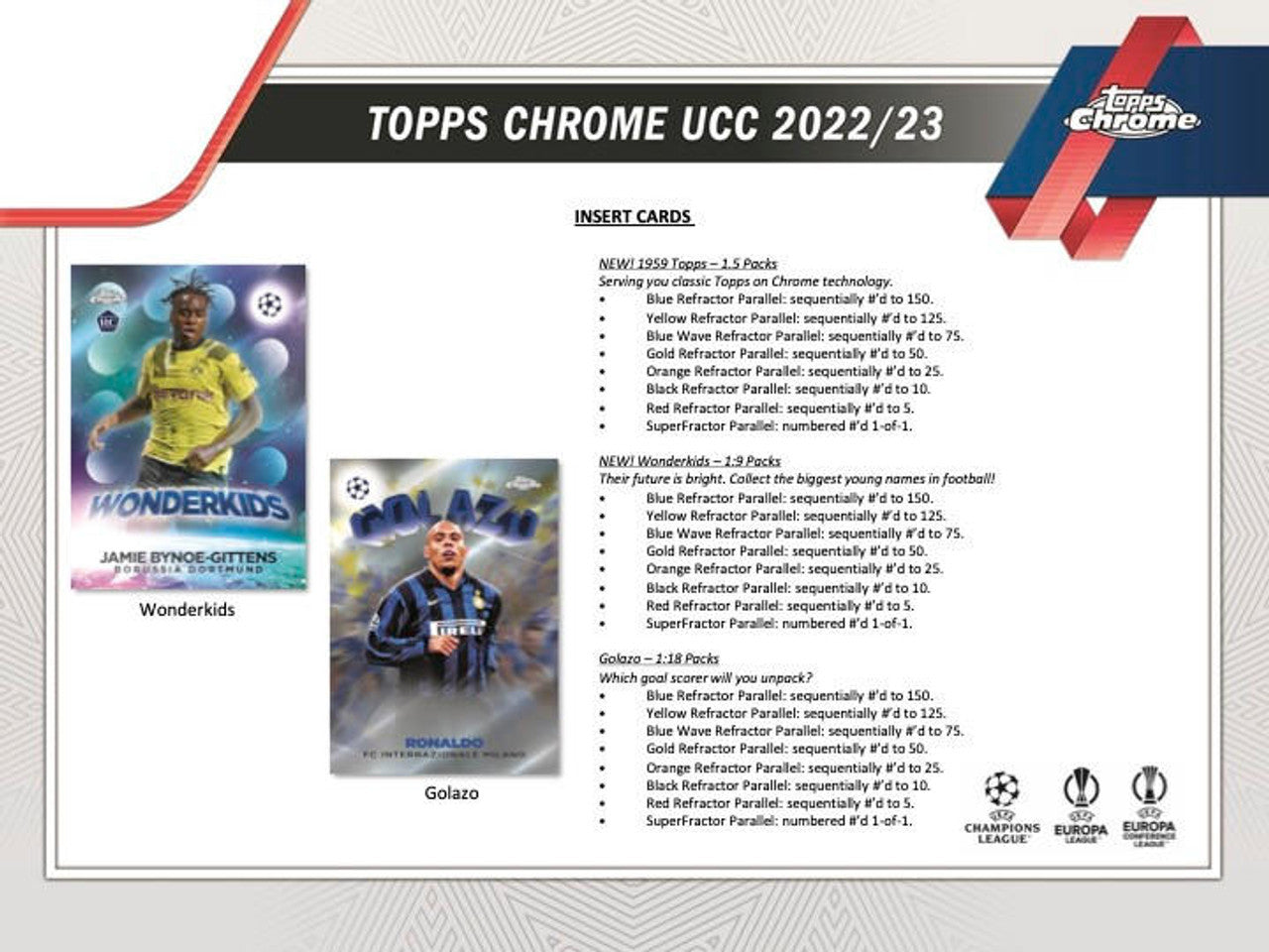 2022/23 Topps Chrome UEFA Club Competitions Soccer Hobby Box