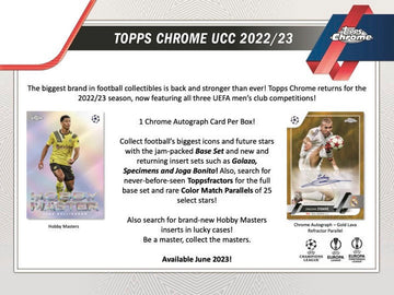 2022/23 Topps Chrome UEFA Club Competitions Soccer Hobby Box