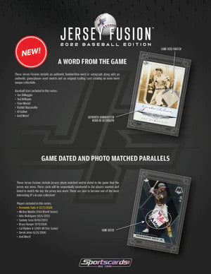 2022 Jersey Fusion Baseball Edition Sealed Display Box