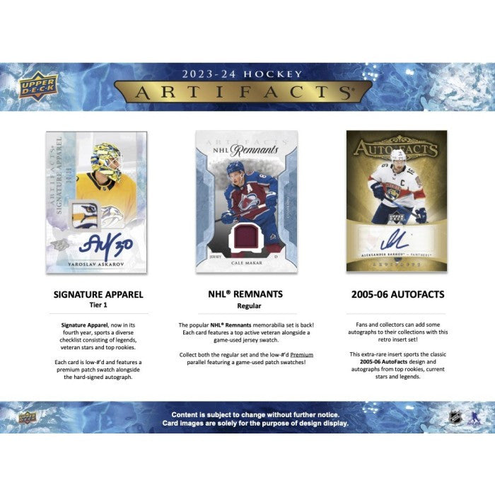 2023/24 Upper Deck Artifacts Hockey Hobby Box