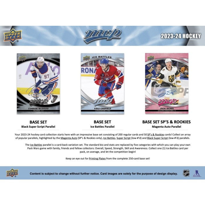 2023/24 Upper Deck MVP Hockey Hobby Box