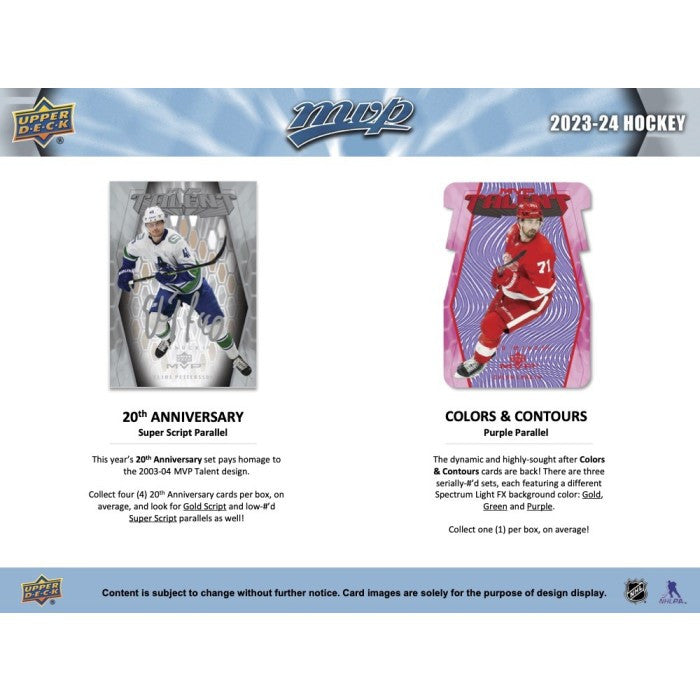 2023/24 Upper Deck MVP Hockey Hobby Box