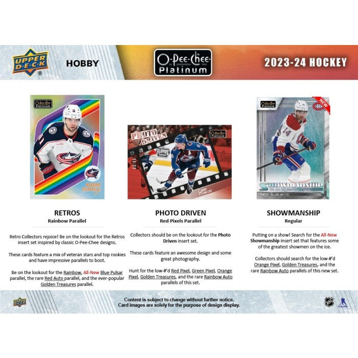 2023/24 Upper Deck O-Pee-Chee Platinum Hockey Hobby Case (8)