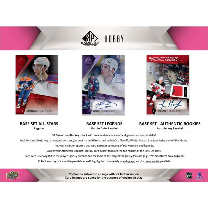 2023/24 Upper Deck SP Game Used Hockey Hobby Case (18)