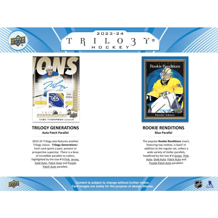2023/24 Upper Deck Trilogy Hockey Hobby Case (20)
