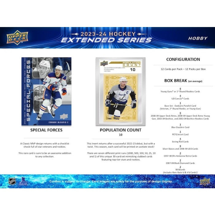 2023/24 Upper Deck Extended Series Hockey Hobby Case (12)