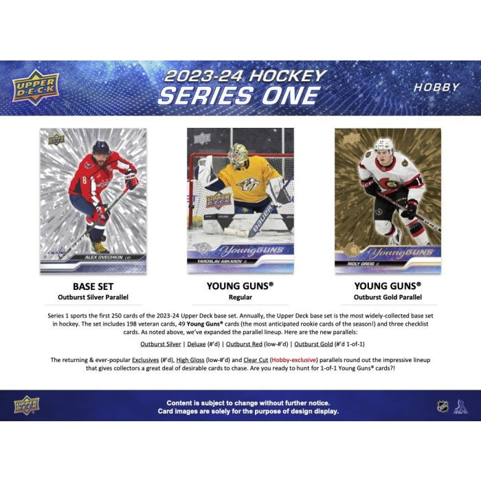 2023/24 Upper Deck Series 1 Hockey Hobby Box