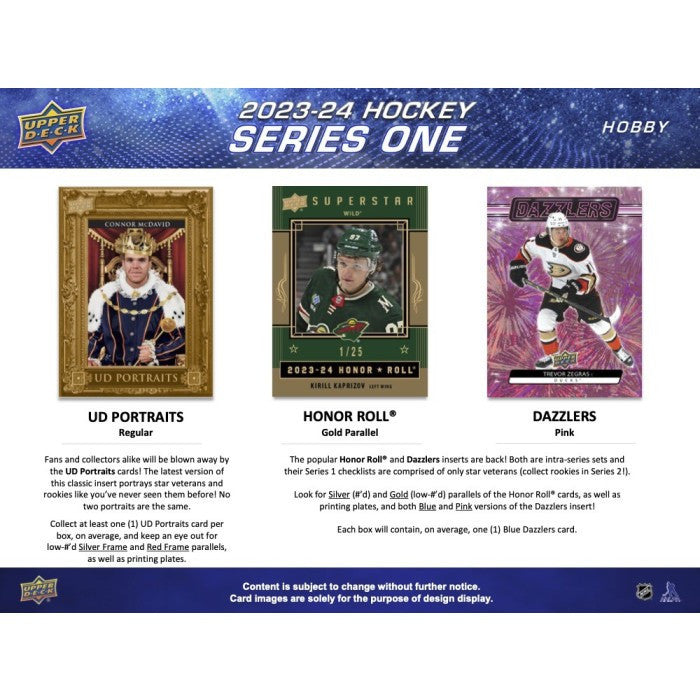 2023/24 Upper Deck Series 1 Hockey Hobby Box
