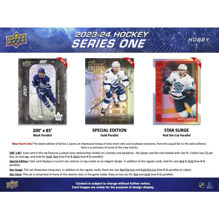 2023/24 Upper Deck Series 1 Hockey Hobby Box