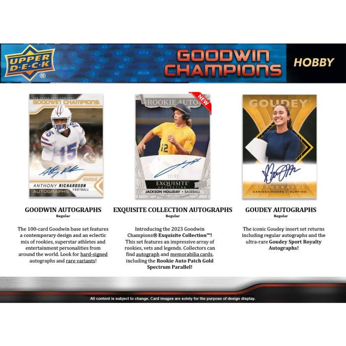 2023 Upper Deck Goodwin Champions Hobby Box