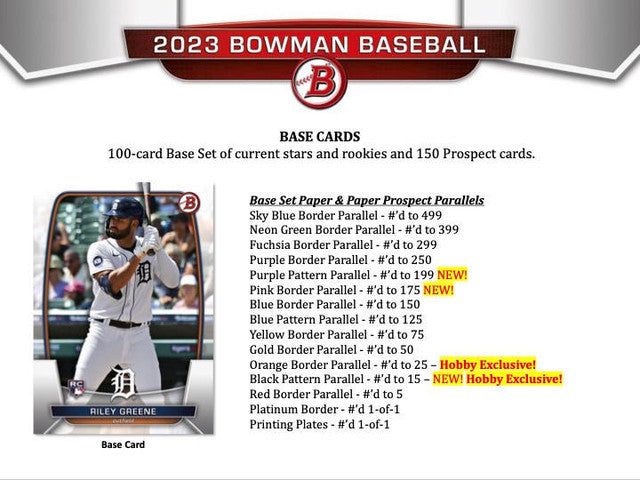 2023 Bowman Baseball Hobby Box