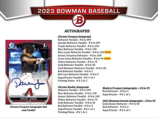 2023 Bowman Baseball Jumbo Hobby Box