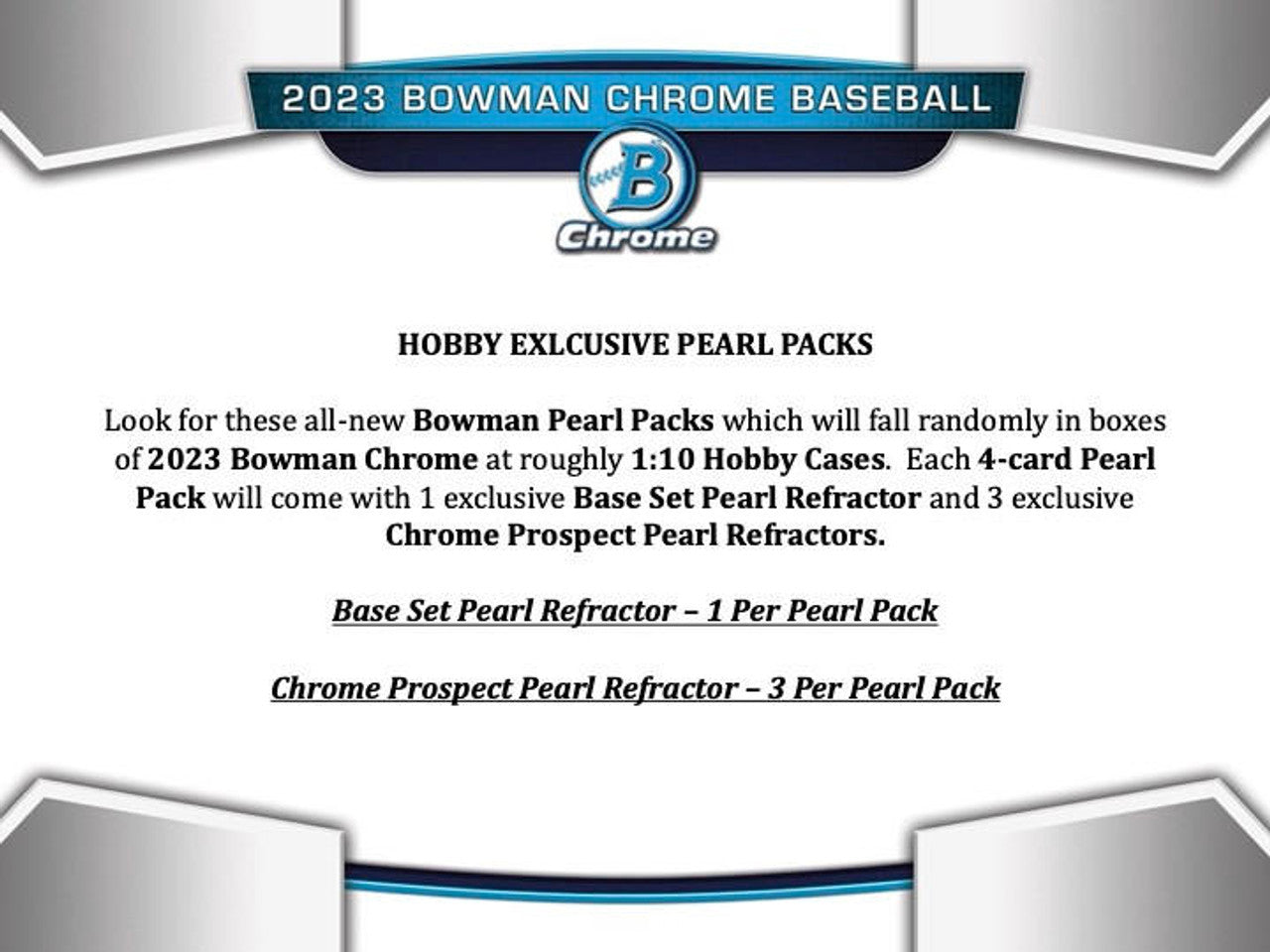 2023 Bowman Chrome Baseball Hobby Box