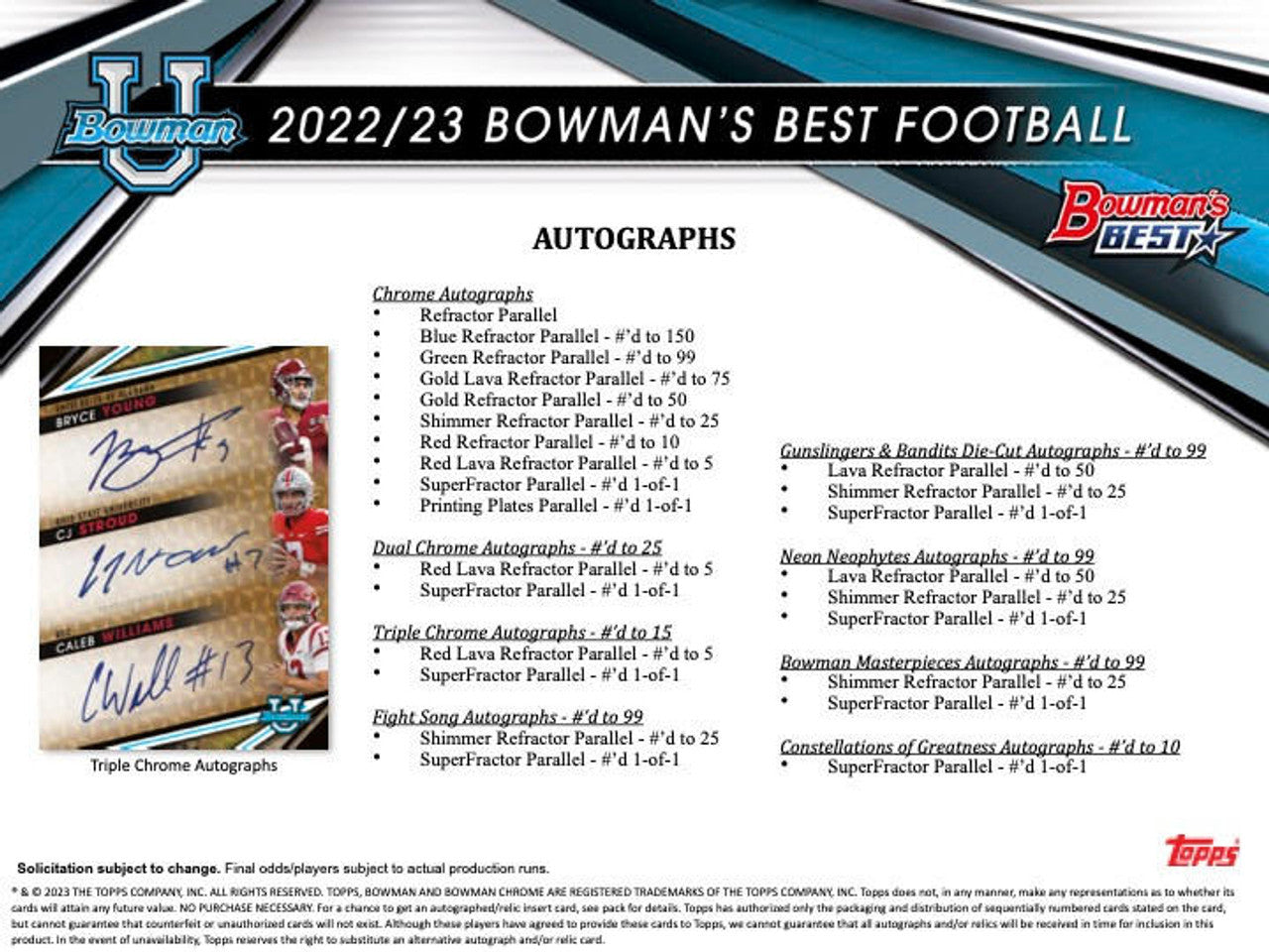 2022/23 Bowman's Best University Football Hobby Case (8)