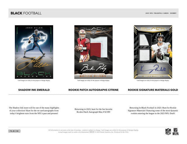 2023 Panini Black Football Hobby Box