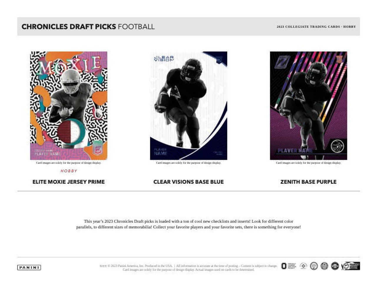 2023 Panini Chronicles Draft Picks Football Hobby Box