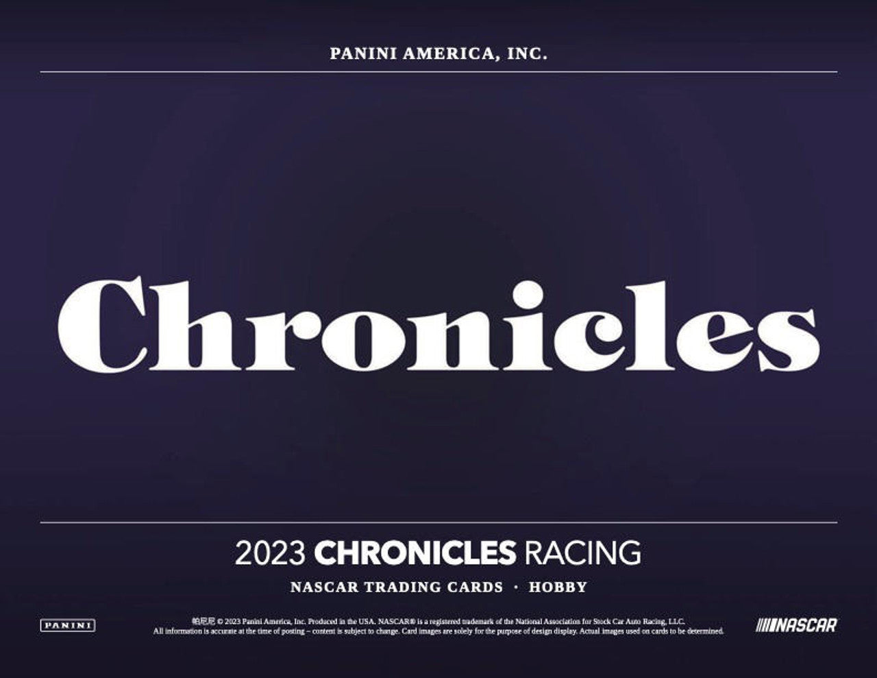 2023 Panini Chronicles Racing NASCAR Hobby Box