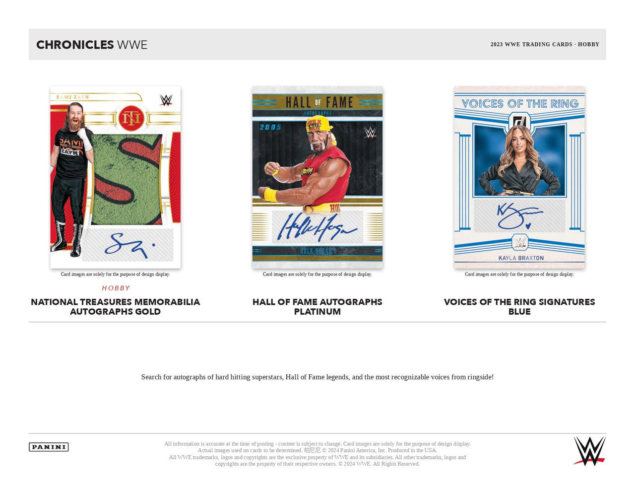 2023 Panini Chronicles WWE Wrestling Hobby Box