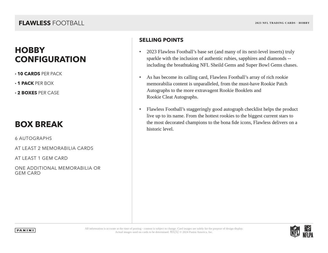 2023 Panini Flawless Football Hobby Case (2)