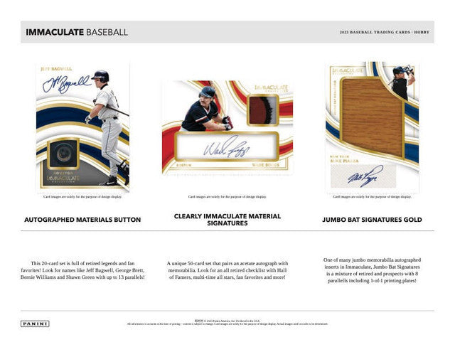 2023 Panini Immaculate Collection Baseball Hobby Box