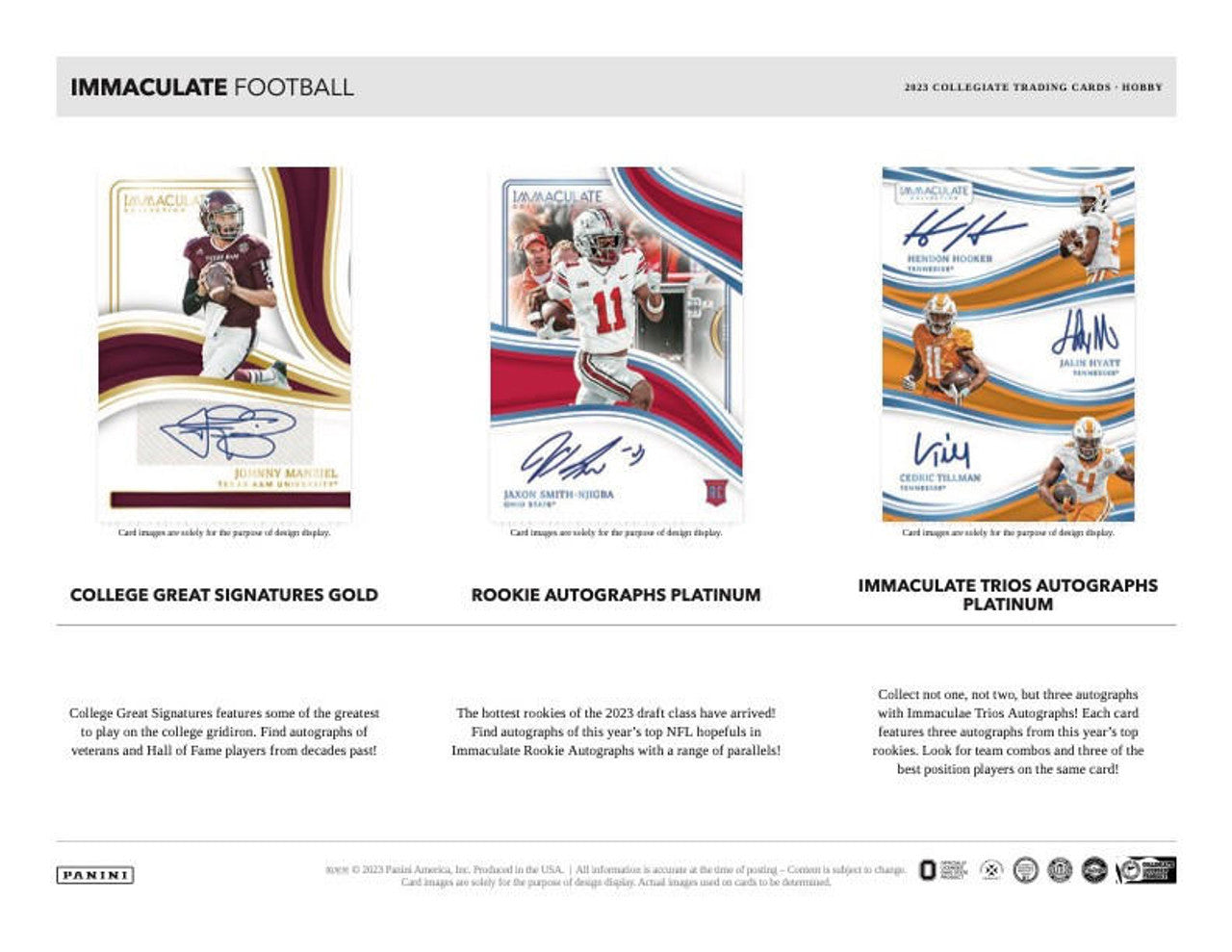 2023 Panini Immaculate Collection Collegiate Football Case (5)