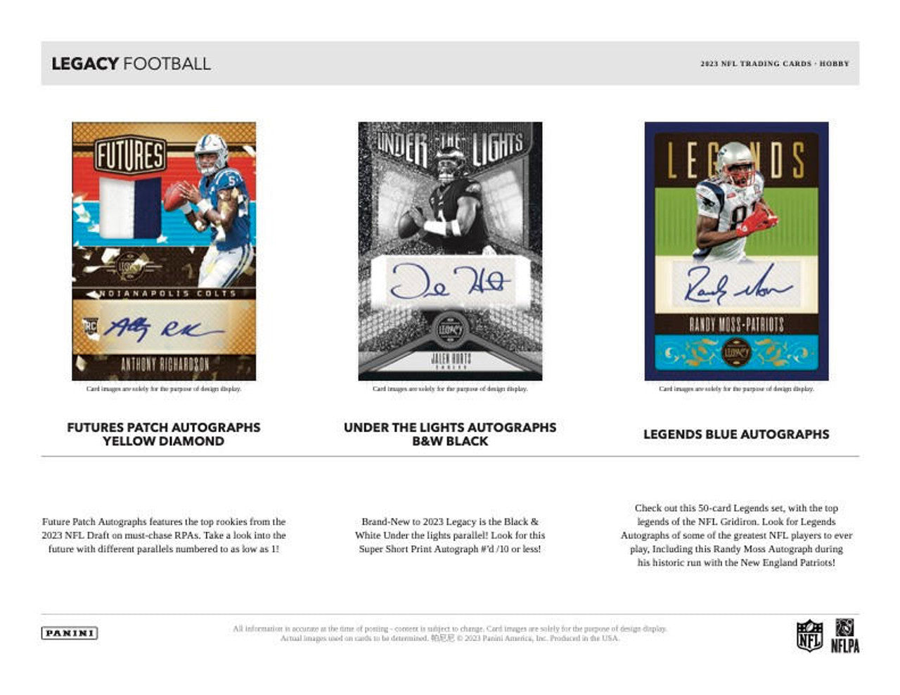 2023 Panini Legacy Football Hobby Box