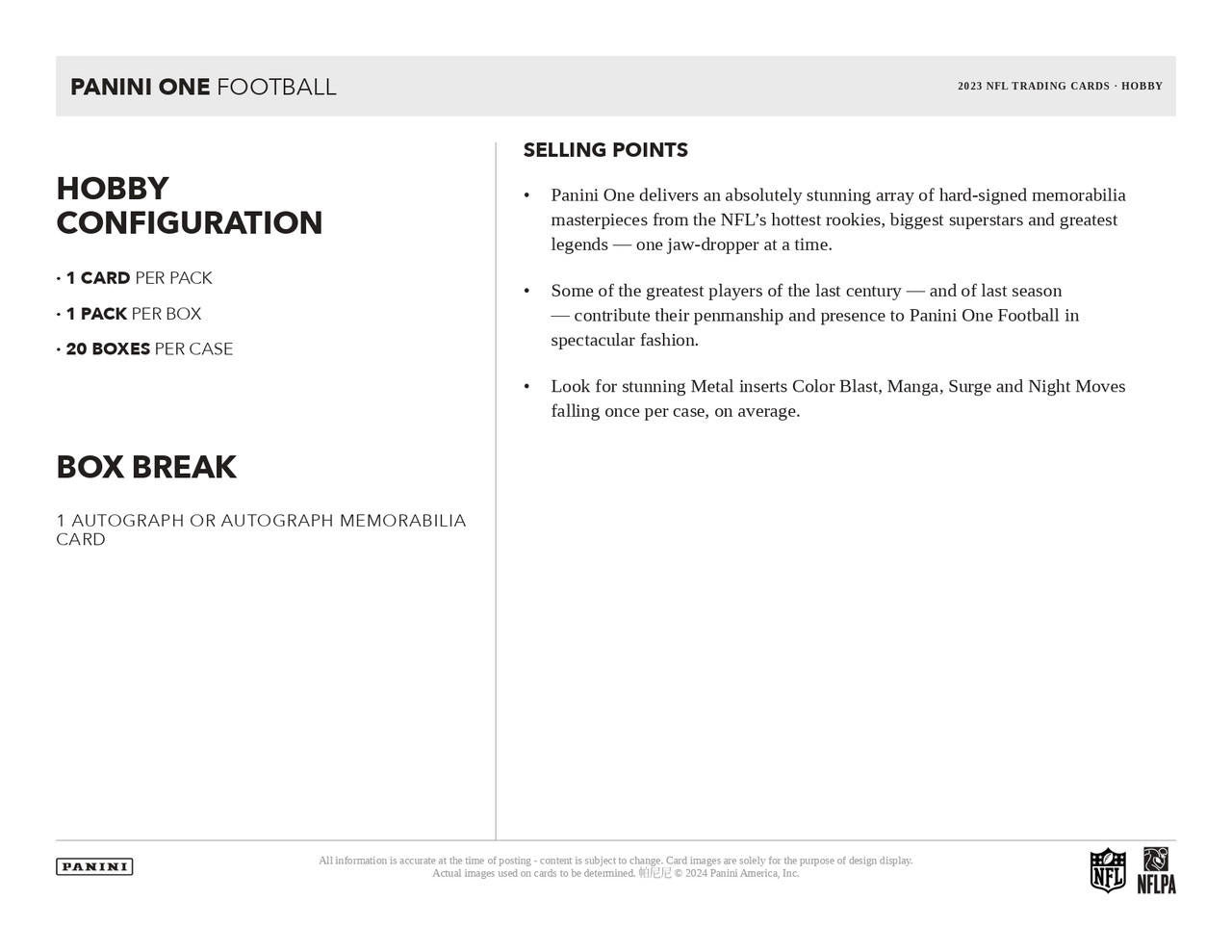 2023 Panini One Football Hobby Case (20)