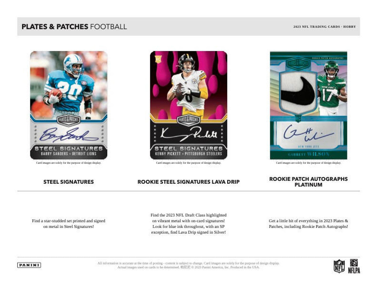 2023 Panini Plates & Patches Football Hobby Box