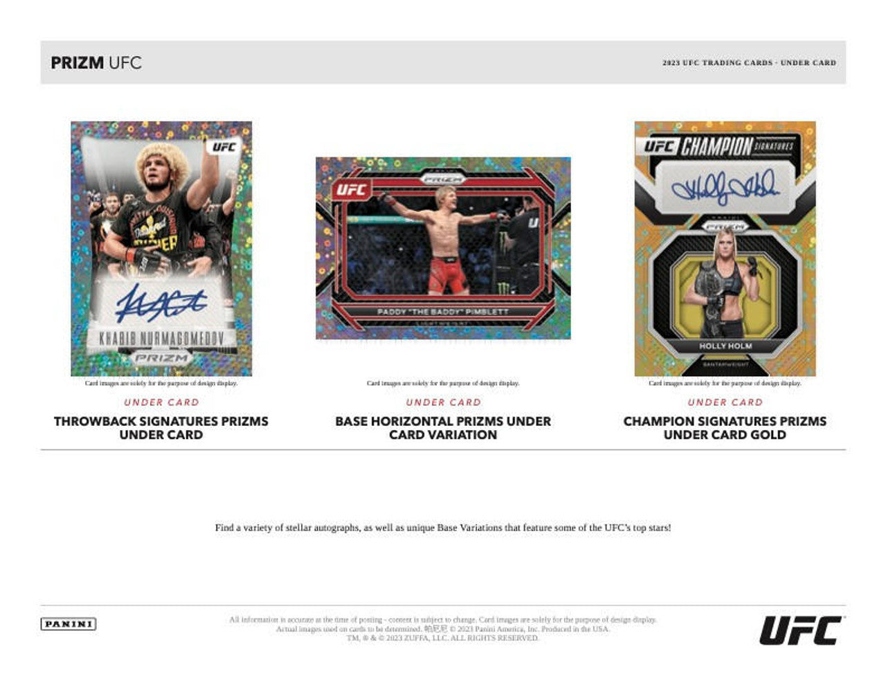 2023 Panini Prizm UFC Undercard Box